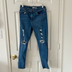 Levi Women's 720 High Rise Super Skinny Jeans Mid Wash